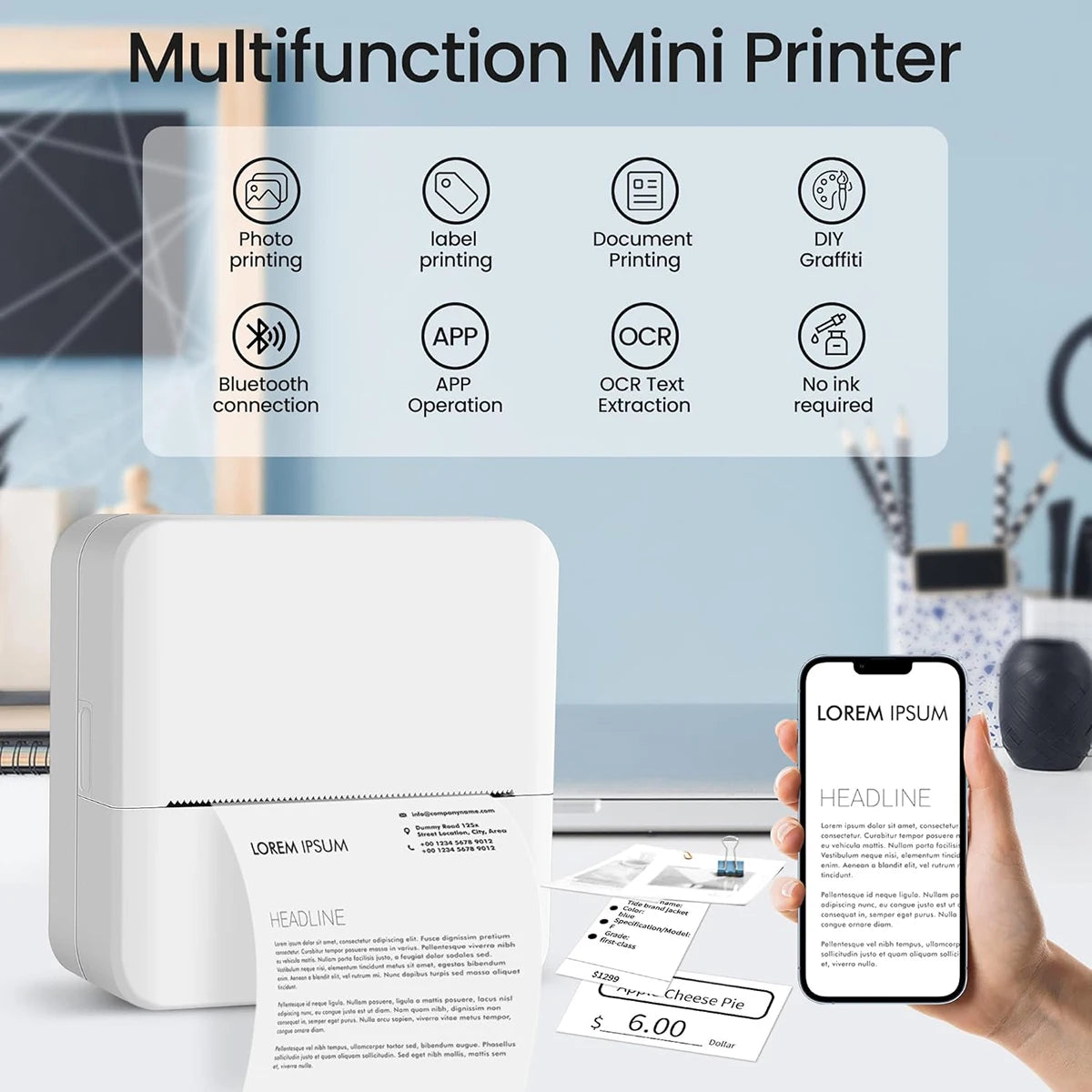 Mini Inkless Printer